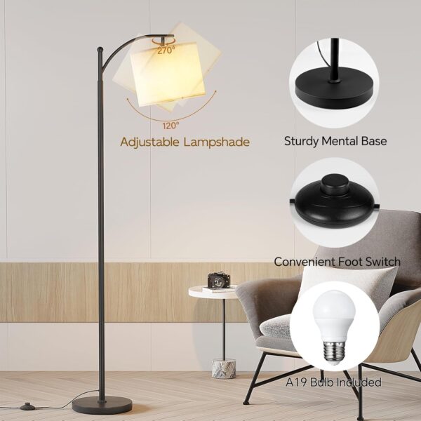 71046ixiZqL._AC_SL1500_.jpg SUNMORY Arc Floor Lamp,Modern Floor Lamp with 9W 3 Color Tem...