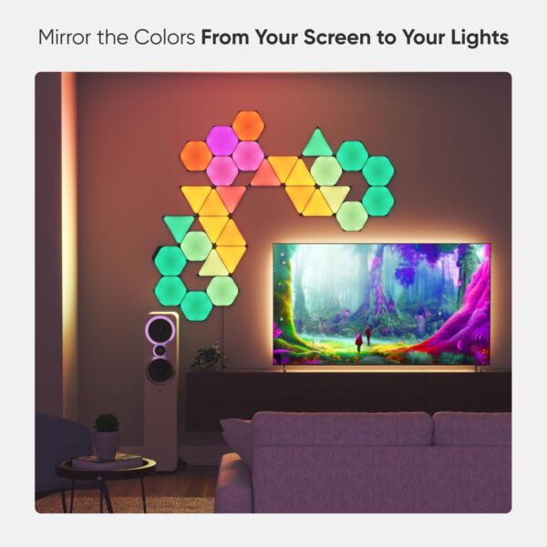 712Dzou07NL._AC_SL1500_.jpg Nanoleaf Shapes LED Wall Lights, RGBW Smart Wall Panels with...