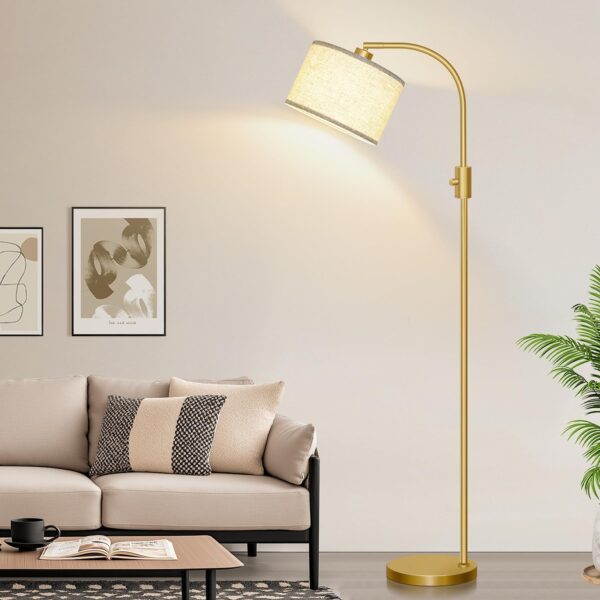 713lHEF9LaL._AC_SL1500_.jpg 【Upgraded】 Dimmable Gold Floor Lamp, 1200 Lumens LED Bulb In...