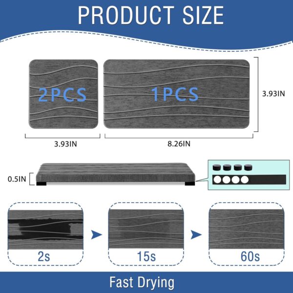 714KZgNmFGL._AC_SL1500_.jpg 3PCS Water Absorbing Stone Tray, Fast Drying Stone Sink Tray...