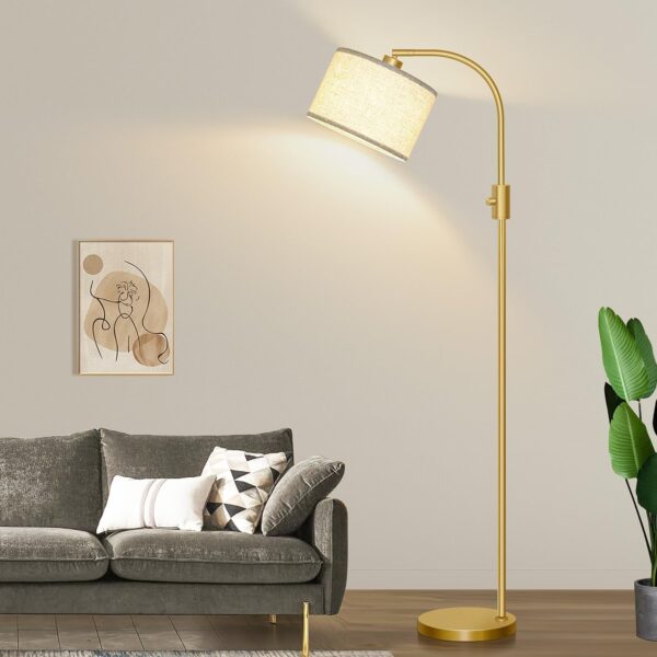 714PTdIE1L._AC_SL1500_.jpg 【Upgraded】 Dimmable Gold Floor Lamp, 1200 Lumens LED Bulb In...