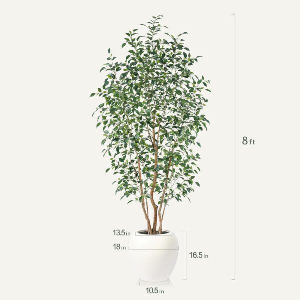 716rTWKqdRL._AC_SL1500_.jpg 8FT Artificial Ficus Tree, Indoor Faux Ficus Plant with Real...