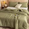 ROSGONIA Queen Comforter Set Olive Green, 3pcs Bedding Sets ...
