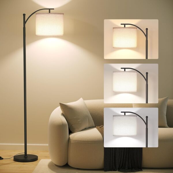 SUNMORY Arc Floor Lamp,Modern Floor Lamp with 9W 3 Color SUNMORY Arc Floor Lamp,Modern Floor Lamp with 9W 3 Color Tem...