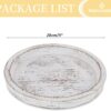 Romadedi Rustic Wooden Tray Candle Holder - Round Wood Decor...