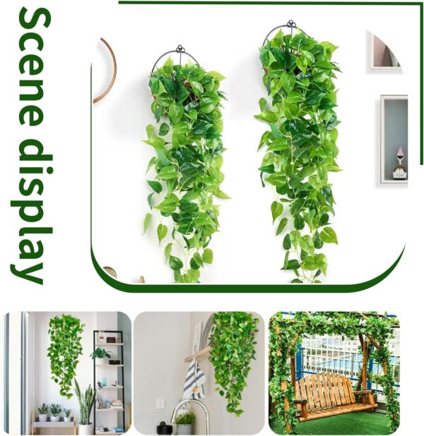 Fake Hanging Plants Vines(2pcs) for Room Decor, Artificial I...