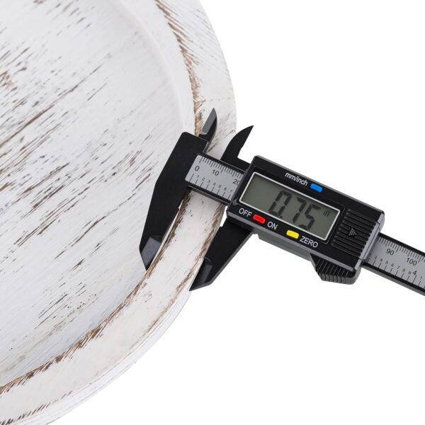 Romadedi Rustic Wooden Tray Candle Holder - Round Wood Decor...