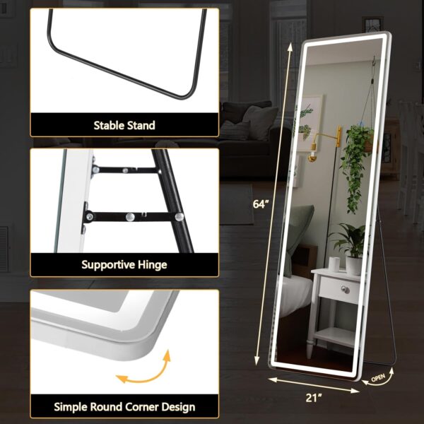 Sweetcrispy 64"x21" Mirror Full Length Standing Mirror with ...