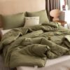 ROSGONIA Queen Comforter Set Olive Green, 3pcs Bedding Sets ...