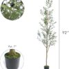 71dPjljthEL._AC_SL1500_.jpg 7.6FT (92'') Olive Tree Tall Skinny Artificial Plants for Ho...
