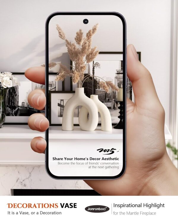 Hug Donut Decorative Vase Set - Modern Nordic Boho Style Vas...