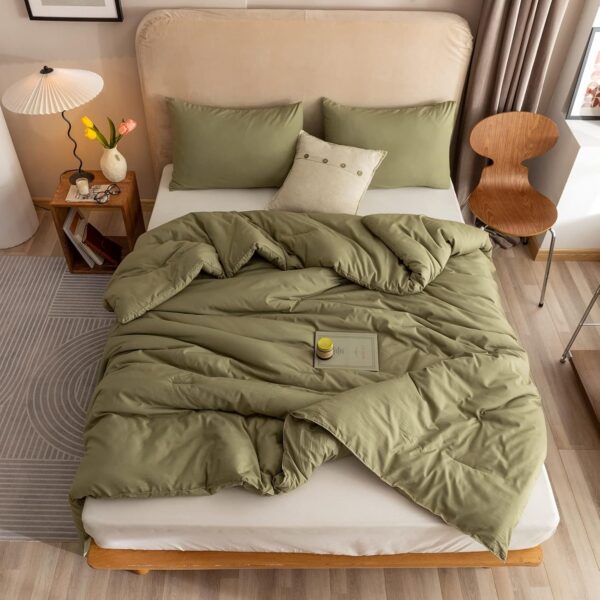 ROSGONIA Queen Comforter Set Olive Green, 3pcs Bedding Sets ...