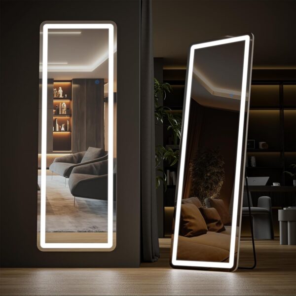 Sweetcrispy 64"x21" Mirror Full Length Standing Mirror with ...