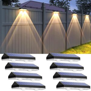 Solar Fence Lights Outdoor - 2700/4000/6000K 3 Mode, Solar F... Solar Fence Lights Outdoor - 2700/4000/6000K 3 Mode, Solar F...