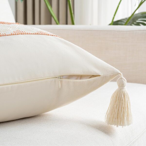 71zjsCrIsuL._AC_SL1500_.jpg Fancy Homi Set of 2 Boho Coral Lumbar Decorative Throw Pillo...