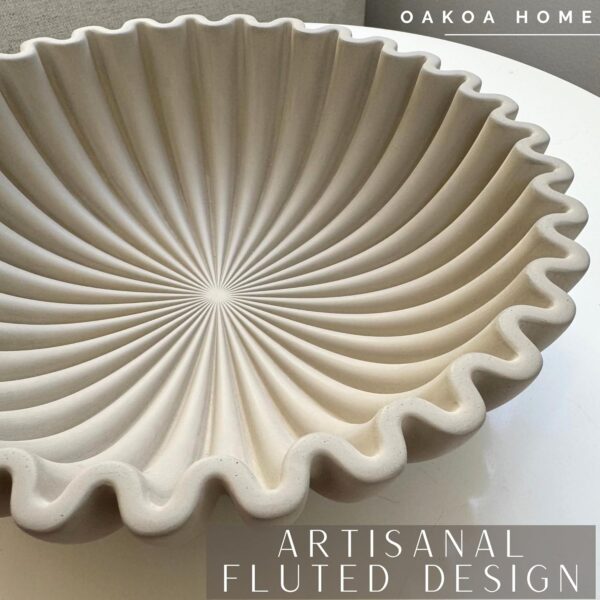 OAKOA Concrete Decorative Bowl - Organic Modern Home Decor B...
