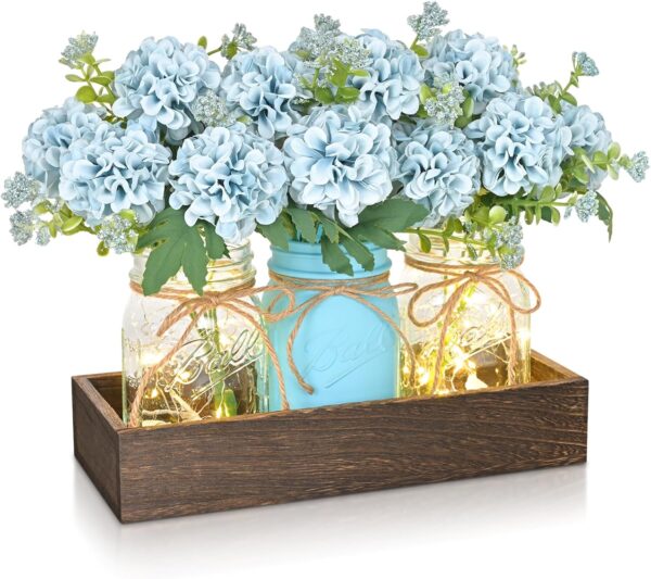 BLEUM CADE Centerpiece Table Decorations - 3Pcs Hydrangea Ar... BLEUM CADE Centerpiece Table Decorations - 3Pcs Hydrangea Ar...