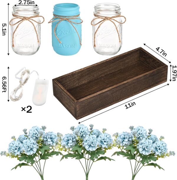 81AJyXnumkL._AC_SL1500_.jpg BLEUM CADE Centerpiece Table Decorations - 3Pcs Hydrangea Ar...