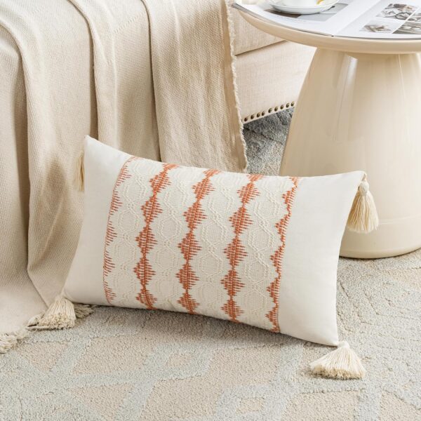 81C80F4SoL._AC_SL1500_.jpg Fancy Homi Set of 2 Boho Coral Lumbar Decorative Throw Pillo...