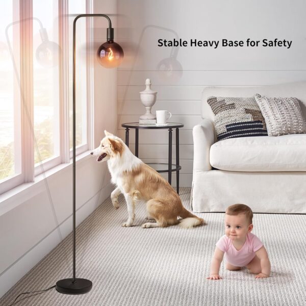 81OkLBFyIyL._AC_SL1500_.jpg ONEWISH Floor Lamp for Living Room - Minimalist Industrial S...