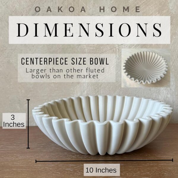 OAKOA Concrete Decorative Bowl - Organic Modern Home Decor B...