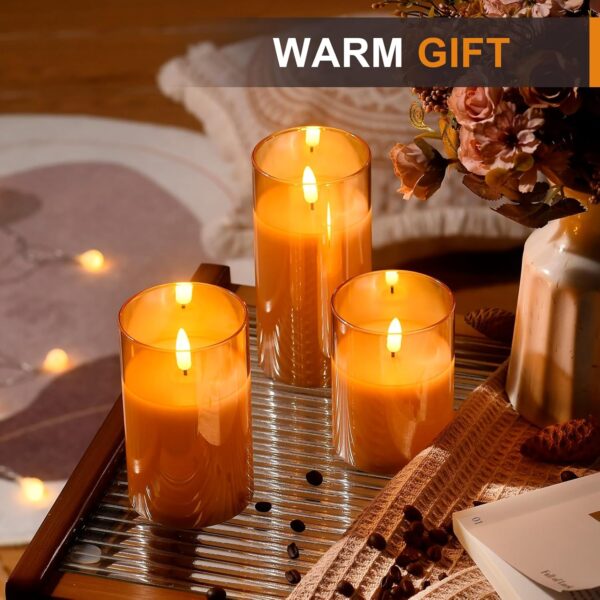 81mlOKmLrKL._AC_SL1500_.jpg Glass Battery Operated LED Flameless Candles with Remote and...