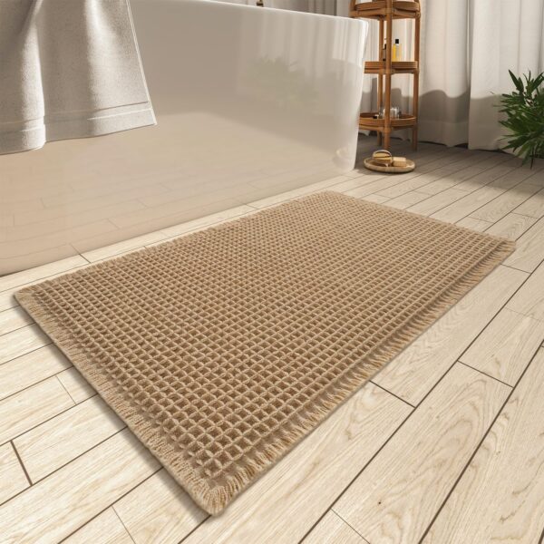 AMOAMI Upgraded Waffle Bath Mat, Super Absorbent Non Slip Ba... AMOAMI Upgraded Waffle Bath Mat, Super Absorbent Non Slip Ba...