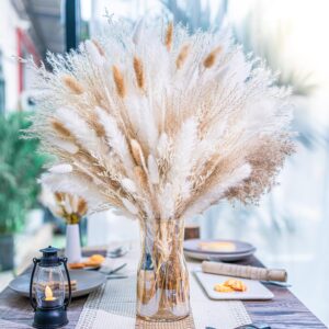 95 PCS Natural Pampas Grass Decor Bouquet | Boho Dried 95 PCS Natural Pampas Grass Decor Bouquet | Boho Dried Flora...