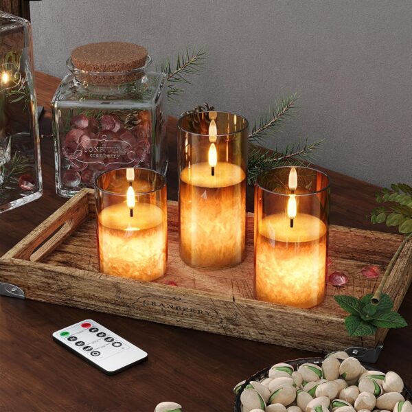 9155IWksbmL._AC_SL1500_.jpg Ice Crystal Real Wax Glass Flameless Candles with Remote & T...